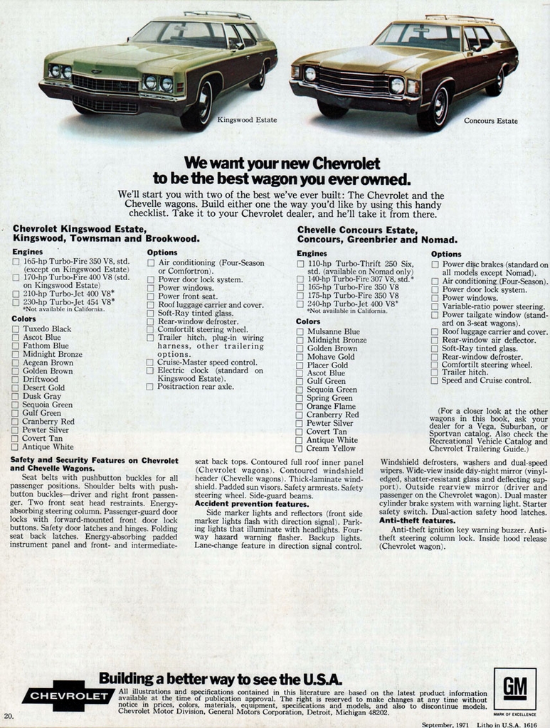 1972 Chevrolet Wagons Brochure Page 14